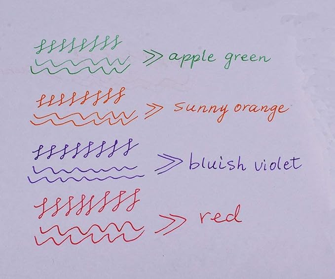 30 PCS Jinhao Fountain Pen Ink Cartridges Refill 6 Colors Set, Black, Blue, Apple Green, Purple, Red and Orange International Standard Size 2.6mm Bore Diameter