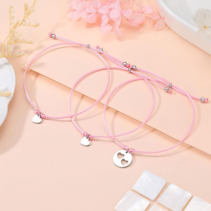 3PCS First Day of Preschool/Kindergarten/1st Grade Gift, Back to School Bracelets Set for 3
