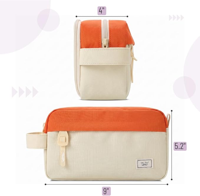 Mr. Pen- High Capacity Pencil Case, Large Pencil Pouch with 3 Compartments and 2 Pockets, Large Pencil Bag with Smooth Zipper, Cute Pencil Case Pouch Organizer, School Supplies for Teens