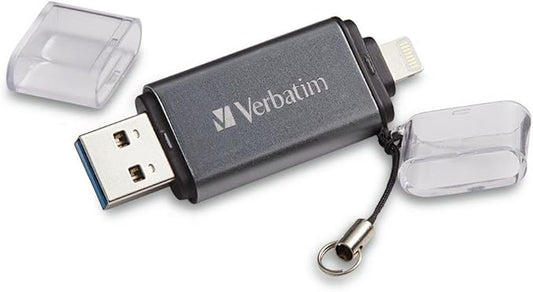 Verbatim 16GB Store ‘n’ Go Dual USB 3.0 Flash Drive for Apple Lightning Devices - Graphite (49304)