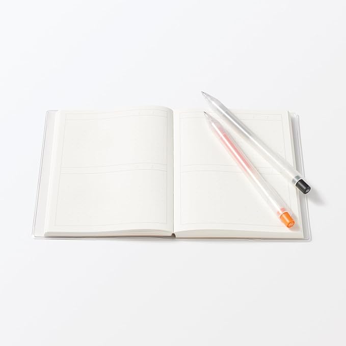 MUJI 84925337 Undated Schedule Notebook, Monthly, Daily, A6, Monthly, 12 Months, 366 Days Daily