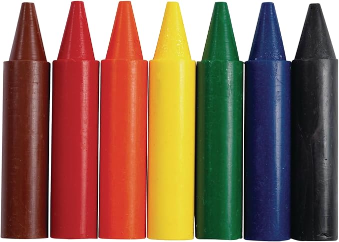 Colorations Chubby Crayons for Kids, Set of 200 - Rainbow - Classroom Supplies - 2.68" L by .56" Dia Each) - Toddlers, Bulk, Washable, Non-Toxic, Jumbo