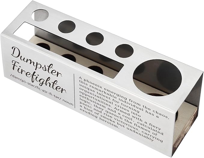 Dumpster Firefighter Appreciation Gift, Office Desk Decor for Crisis Managers, Problem Solvers, Workplace Leaders Career Recognition Gift, Funny Office Pencil Holder for Desk SD274