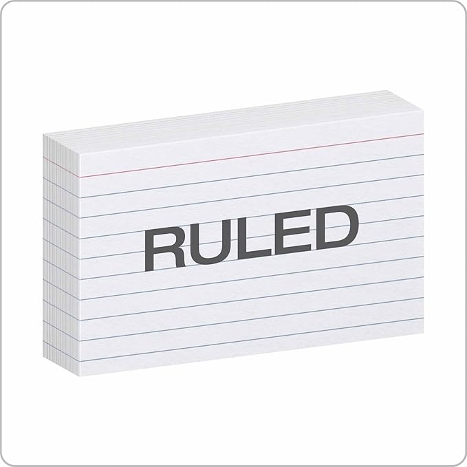 Oxford Ruled Index Cards, 3" x 5", White, 1,000 Cards (10 Packs of 100) (31)