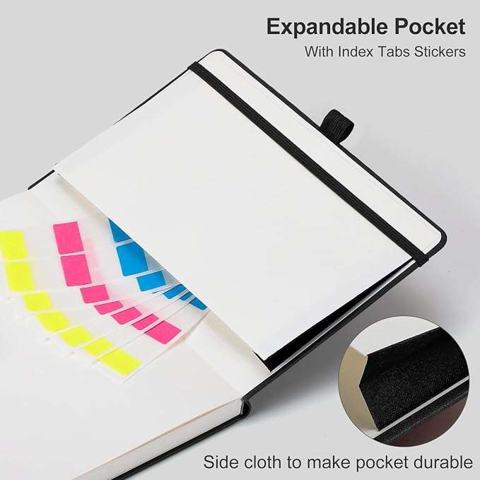 AHGXG Lined Journal Notebook, 160 Numbered Pages, A5 Size (5.7'' x 8.3'')