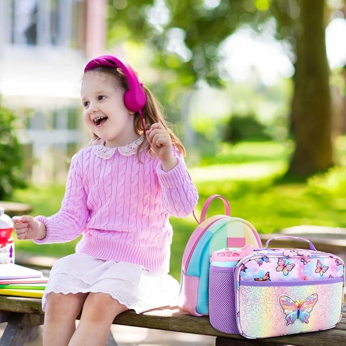 RHCPFOVR Kids Lunch Bag - Insulated Lunch Box for Boys Girls,Washable Lunch Bag and Reusable Toddler Leak-proof Lunchbox for School and Daycare