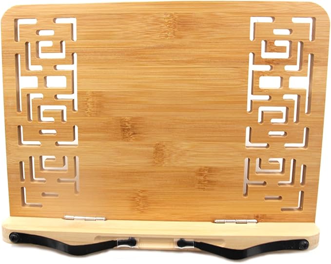Foldable Bamboo Wood Book Stand Desktop Reading Holder Cookbook Stand Portable Laptop Table