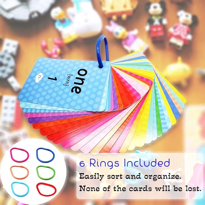 262 Pcs Preschool Toddler Flash Cards Set,Kids Flash Cards,Sight Words Cards Gifts for Kids Numbers,Land Animals,Ocean Animals,Fruit,ABC 6 in 1 Set