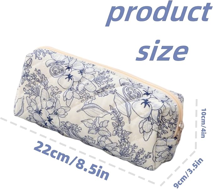 Carry bloom Pencil Pouch Cute Pencil Case for Girls Aesthetic Pencil Bag with Zipper Pen Cases School Supplies Makeup Bag