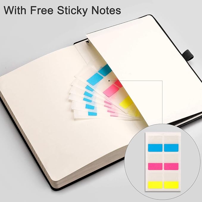 EMSHOI Lined Journal Notebook, 256 Numbered Pages, A5 Size (5.7'' x 8.3'')