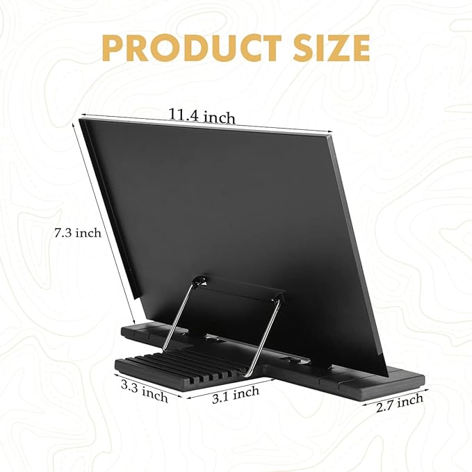 Barelove Desktop Document Book Holder, Metal Foldable Reading Rest Book Stand Easel with 7 Adjustable Positions and Paper Page Clip, Great for iPad Laptop Cookbook Textbooks Tablet Music Sheet Recipe