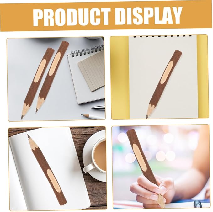 Wooden Ballpoint Pens 17cm Comfortable Grip Natural Tree Bark Biodegradable 10pcs Multi-function Writing Accessories for Office and School Use