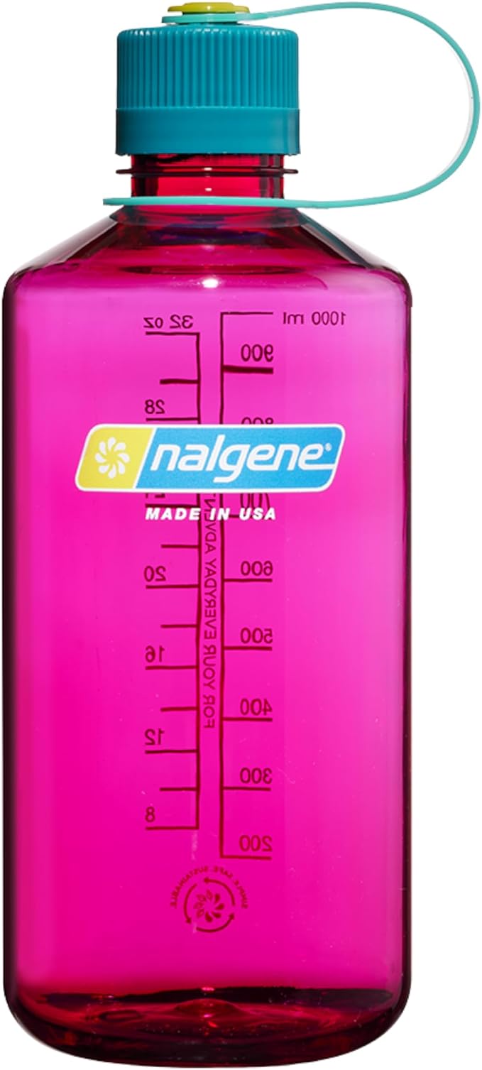 Nalgene 32 oz Narrow Mouth Water Bottle | BPA-Free, Durable & Leak Proof, Lightweight Bottle for Hiking, Gym & Travel, Eggplant