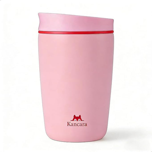 12 oz coffee tumbler Insulated coffee mug with lid Slider Insulated Stainless Steel Coffee Tumbler, Travel Mug for Hot and Iced Beverages insulated travel coffee mug (pink)