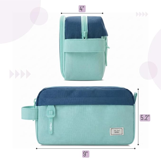Mr. Pen- High Capacity Pencil Case, Large Pencil Pouch with 3 Compartments and 2 Pockets, Large Pencil Bag with Smooth Zipper, Cute Pencil Case Pouch Organizer, School Supplies for Teens
