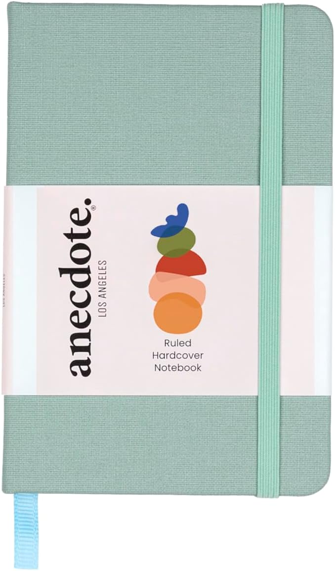 ANECDOTE. Small Journal Notebook for Men & Women, 192 Pages | Thick 80 GSM Lined Paper| Hardcover (5.5"x3.5" Pocket Size) | Daily Journaling Diary for Work, Travel, School & Office Use (Dutch Blue)