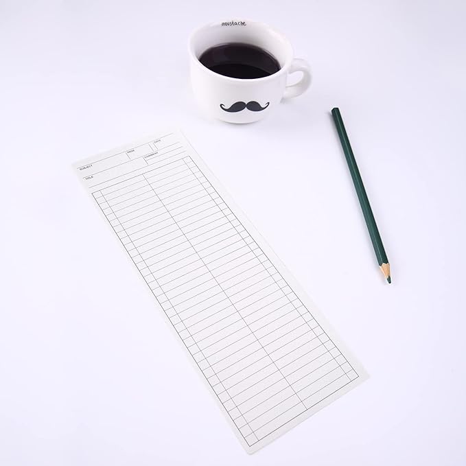4 Pack To Do list Notepads, 9.8 × 3.5 inches Long Strip Notepad, College Ruled, Memo Pads for Planning, Tasks, Reminders, Home, Office, 50 Sheets Per Note Pads (Vertical Lined)