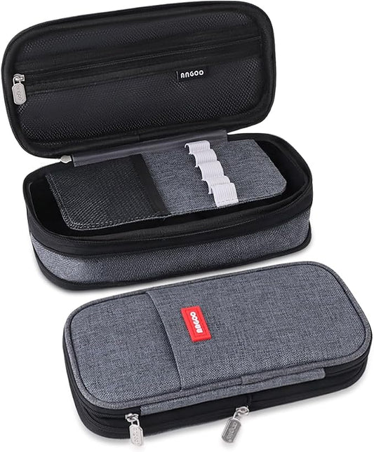 iSuperb Foldable Pencil Case Zipper Big Capacity Aesthetic Canvas Pencil Pouch Compartments Stationery Organizers Pen Bag for Kids Girls Boys Teen Child Student School Supplies Makeup Bags