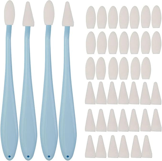 4pcs Paper Art Blending Blenders Stumps, Sketch Trimmer Erase Sponge Wiper, 2 Head Types, 40 Replacement Sponge Wipes, Sketch Drawing Tools Ideal for Highlighting, Shadowing, and Correcting Drawing