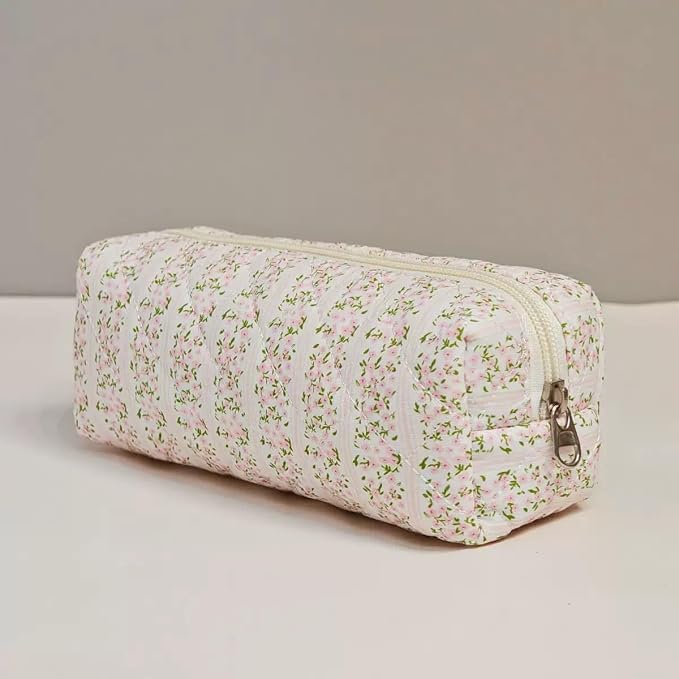 Pencil Case, Pencil Pouch for Women, Pencil Case Small, Pencil Pouch Aesthetic (Lovely floral pink)
