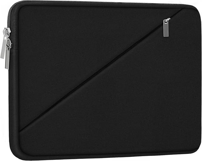 Laptop Sleeve 17.3 Inch, Shockproof Protective Computer Cover with Accessory Pocket, Traveling Carrying Bag Laptop Case Compatible for 17 Inch HP, Dell, Asus, Acer, Lenovo, Black