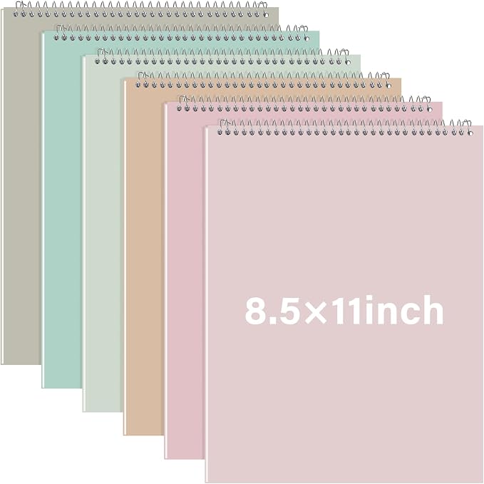 Maitys 6 Pcs Steno Spiral Notebooks, Pastel Color, Boho Style