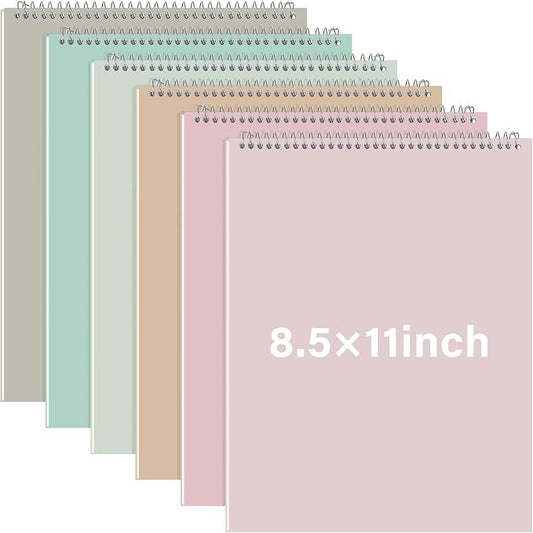 Maitys 6 Pcs Steno Spiral Notebooks, Pastel Color, Boho Style