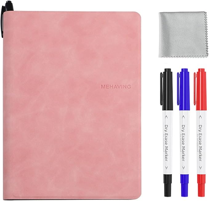 Double-Side Magnetic Whiteboard Notebook with Erasable Marker Portable Writing Board for Office Meeting Writing Drawing Erasable Notebook
