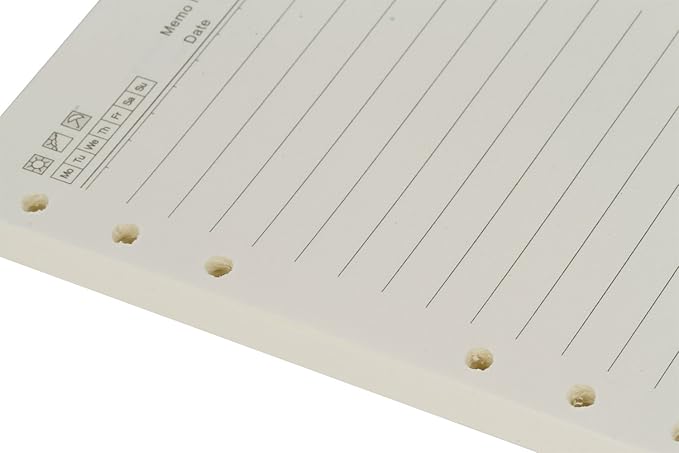 A6 Lined Refill Paper 6 Hole Punched Filler Paper Refills for A6 Loose Leaf Notebook Travel Journal Personal Diary Planner Binder, 80 Sheet/160 Page, 4.1" x 6.5"