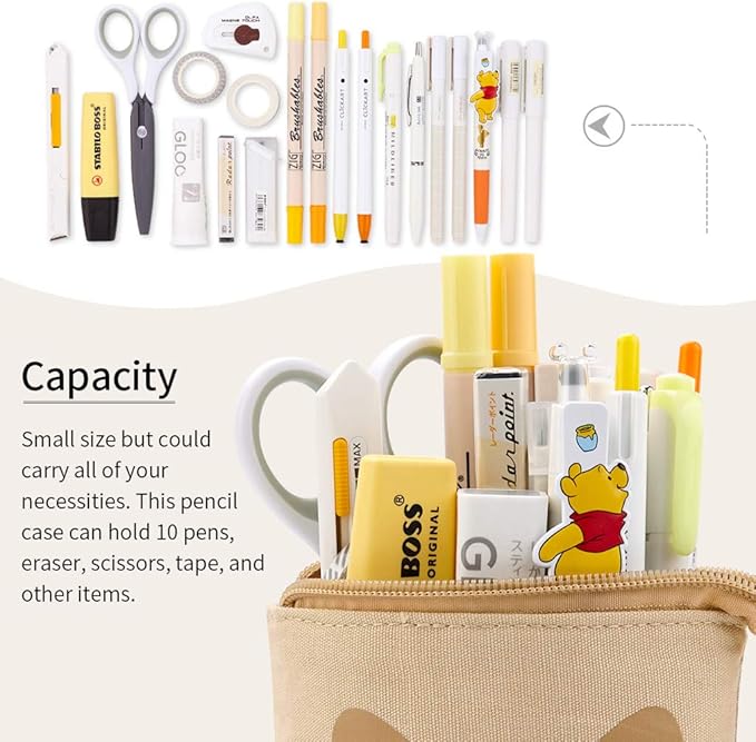 EASTHILL Big Capacity Pencil Pen Case Pouch Box Organizer Large Storage for Bullet Journal