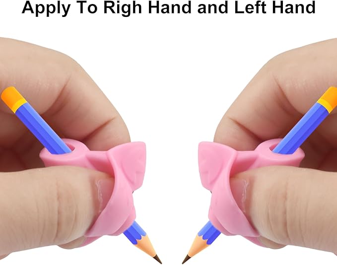 8 Pcs Silicone Pencil Grips for Kids Handwriting, Multicolor Aid Pencil Holder Teaching Supplies for Toddlers, Adults, Preschooler