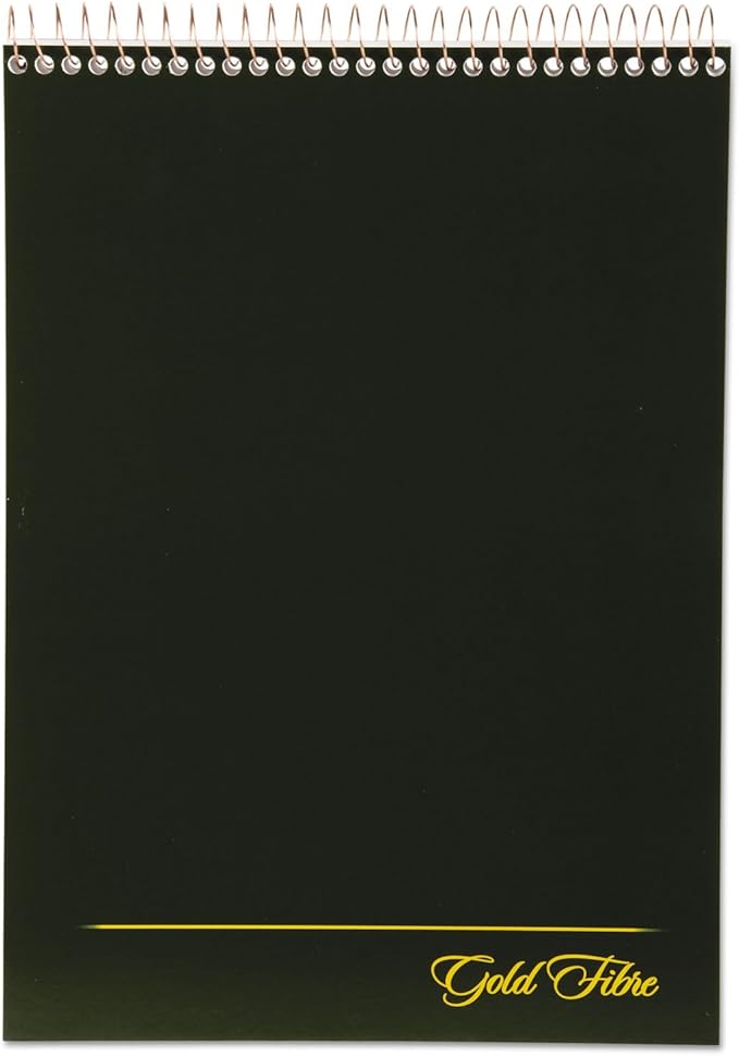 Ampad 20811 Gold Fiber Wirebound Pad, Legal Ruled, 8-1/2-Inch x11-3/4-Inch, GN