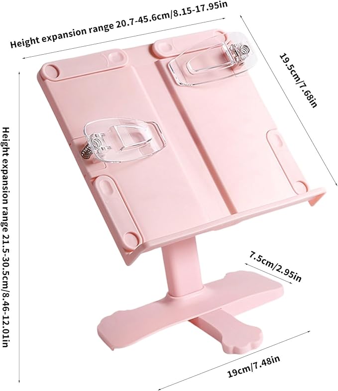 Adjustable Books Stand with Foldable Design Reading Holders for Home School Use Multi Angled Reading Stand