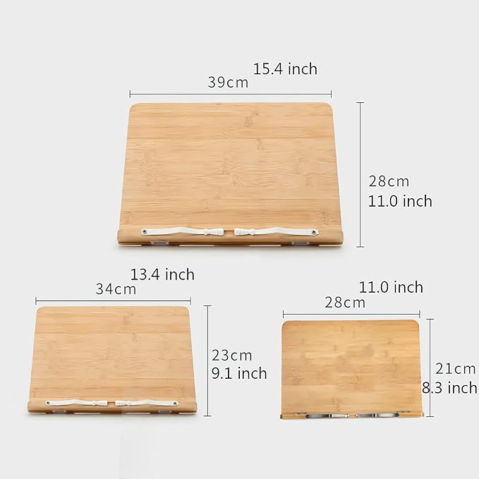 TOMYEUS Book Stand Book Stand Holder, Desk Reading with 7 Adjustable Height, Portable Stands for Textbook, Recipe, Magazine, Laptop, Tablet Book Holder (Size : Medium)