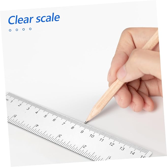 VILLCASE 2sets Transparent Math Geometry Tool Kit Includes Triangle Ruler Protractor and Drafting Ruler for School Office and Home Use Measuring Artists and Engineers