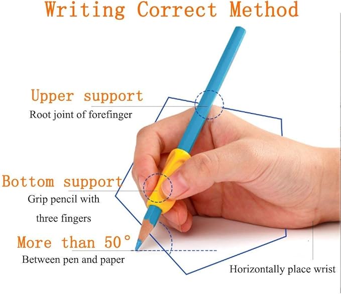 Pencil Grippers for Kids Handwriting 20Pcs Finger Grips Holder Ergonomic Writing Aid Grip Posture Correction Training Tools for Children Preschoolers Adults(6 Types)
