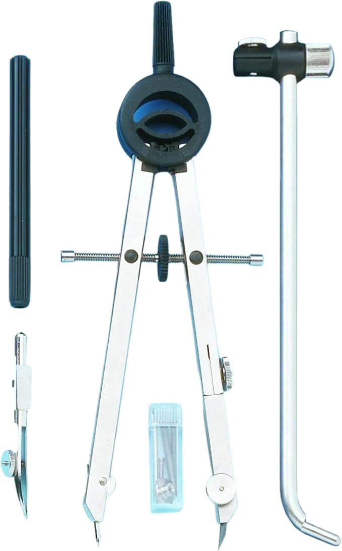 ALVIN 505V Basic-Bow Combination Compass with Beam Bar, Ideal for Geometry and Engineering, Drawing and Architecture Tool - 6 Inch