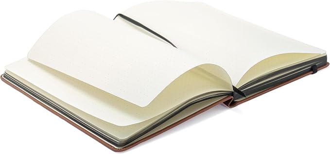 EVERLINEA 5.6” x 8.3” Embossed Fox A5 Hardcover Notebook, 240 Dotted Pages, Rust Orange