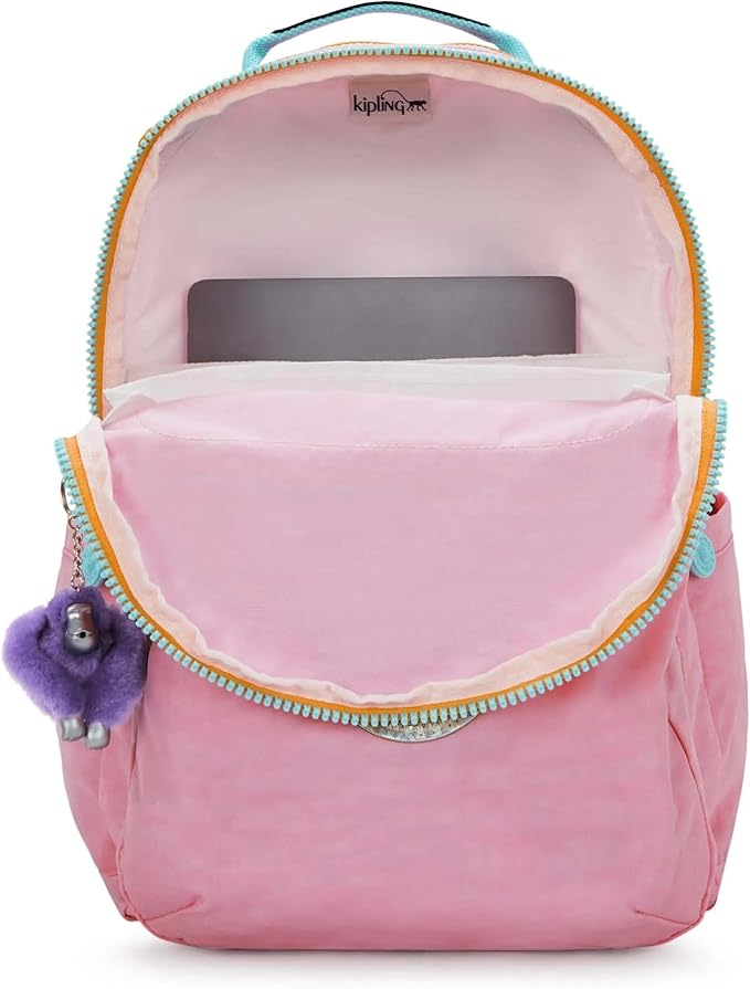 Kipling Women's Seoul 15" Laptop Backpack, Durable, Roomy with Padded Shoulder Straps, Built-In Protective Sleeve
