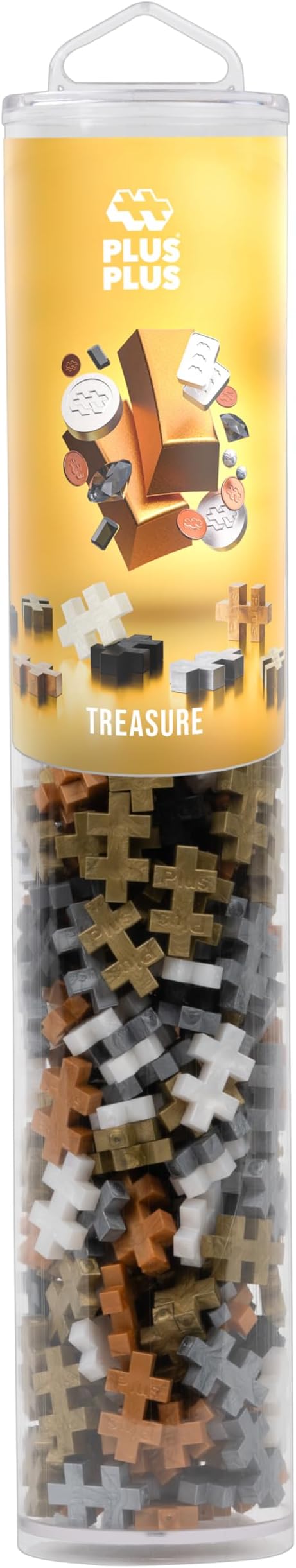 PLUS PLUS 240 Piece Treasure Mix Tube - Mini Interlocking Building Blocks Set, Stem Toys for Kids - Sensory Bin Fillers/Math Manipulatives Classroom Must Haves Gifts for Boys & Girls