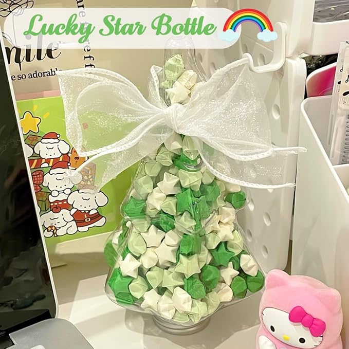 1620 Sheets Star Origami Paper,Green Solid Gradient Color Star Paper Strips,Wish Paper,Lucky Star Decoration,Double Sided Origami Paper,DIY Lucky Star Paper,Handmade Star Origami