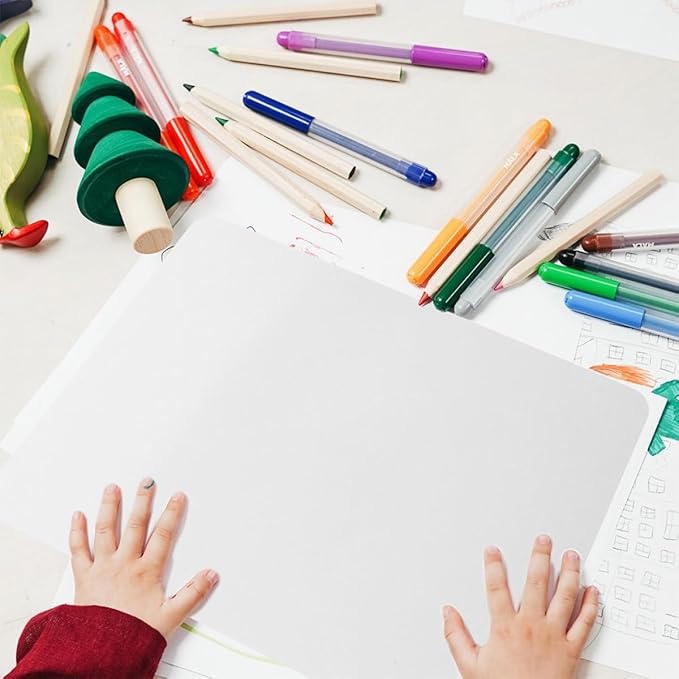 Zerodeko 2pcs 9x12 Inch Double Sided Lapboard Portable Dry Erase Whiteboard Erasable Writing Notepad for Classroom