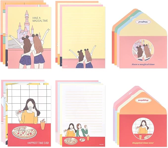 Monolike Fall In Newtro ver.2 Letter Paper and Envelopes Set - 8Type, 32 Letter Paper + 16 Envelopes