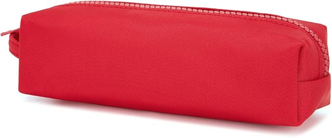 Pencil Case Soft School Pencil Pouch Bag for Easy Carry Stylish and Durable (Red)