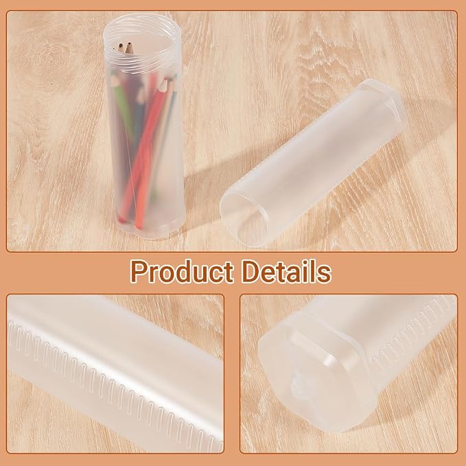 GORGECRAFT Retractable Pen Telescopic Holder Clear Pencil Case Metal Wire Pencil Cup Holders Vertical Stand Up Case Storage Tube Organizer Supplies for Artists Office Home Works