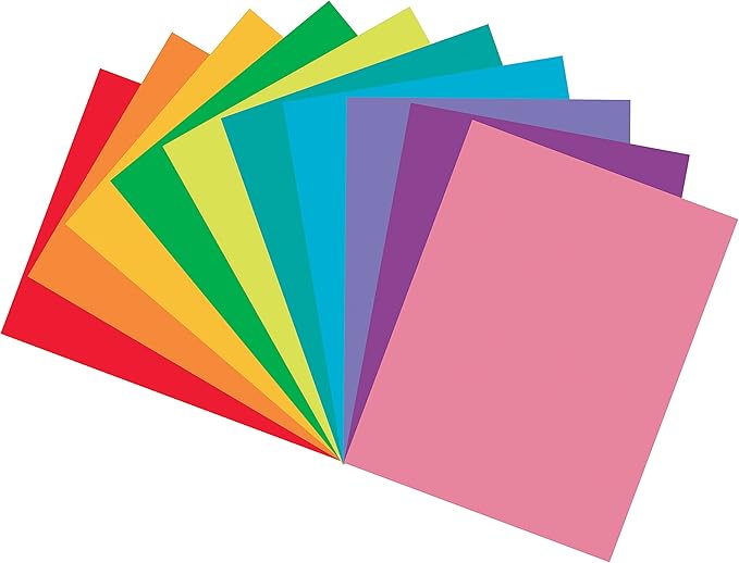 Tru-Ray Construction Paper, 10 Vibrant Colors, 9" x 12", 150 Sheets