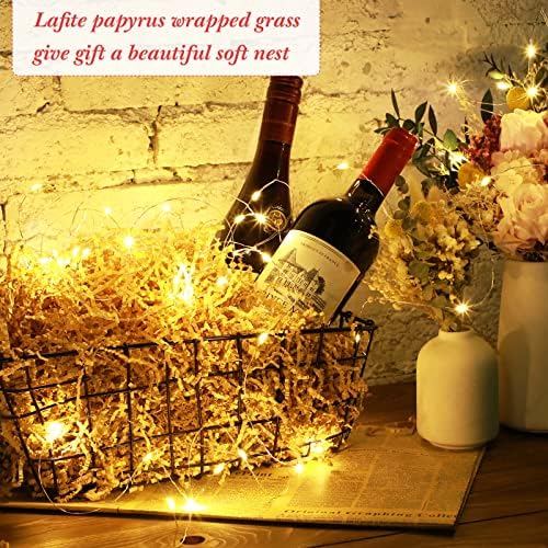 Outus 2lb Brown Crinkle Cut Paper Shred Filler Shredded Paper Packing Grass Cushion for Easter Graduation Wedding Anniversaries Christmas Birthday Gift Confetti Wrapping Boxes Bags Filling Decoration
