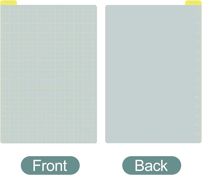 Thenshop 5 Pack A6 Gray x Yellow Pencil Board Reusable Notebook Accessory, Flexibility Layout Grids with Ruler Scale
