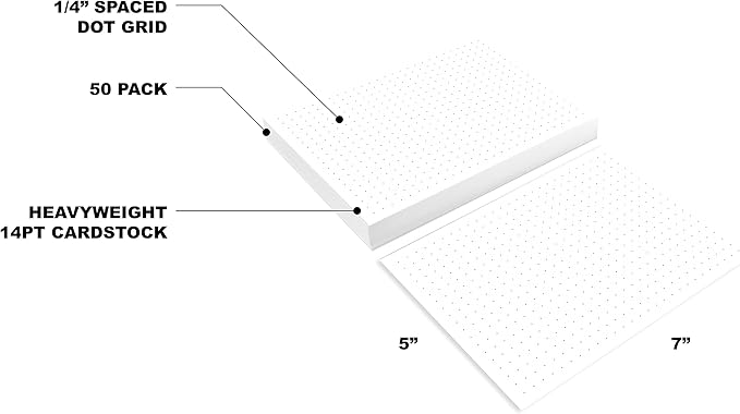 Home Advantage Dot Grid Graph Index Cards (5-x-7-inch)