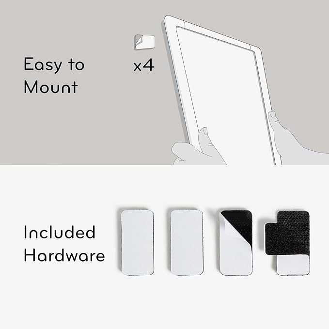 U Brands Contempo Magnetic Small Whiteboard, 11" x 14”, White Modern Frame, Mini White Board for Students, Fridge and Locker Dry Erase Board, Includes Marker & Magnet